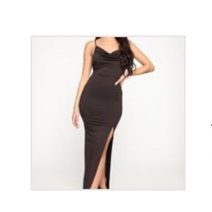 XS Fashion Nova Little Black Dress Gown